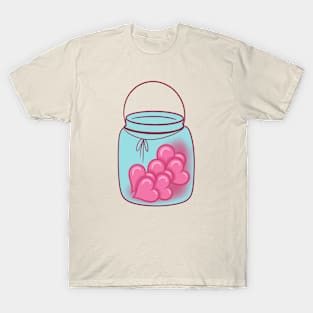 Glass jar with hearts T-Shirt